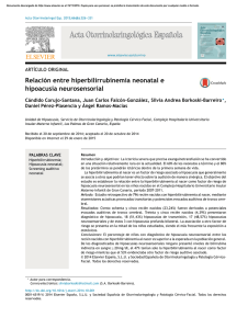Relación entre hiperbilirrubinemia neonatal e hipoacusia