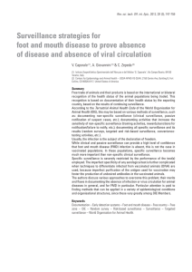 Surveillance strategies for foot and mouth disease to prove