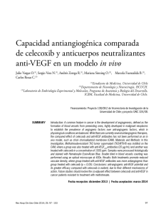 Capacidad antiangiogénica comparada de celecoxib y anticuerpos
