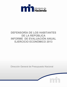 defensoría de los habitantes de la república informe de evaluación