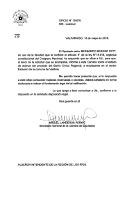 Page 1 es OFCIO Nº 19.676 CHILE INC.: solicitud VALPARASO, 13