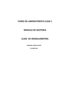 CURSO DE LABORATORISTA CLASE C MODULO DE GEOTENIA