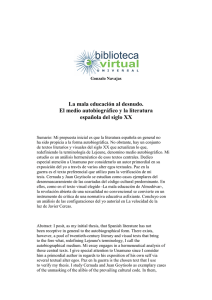 La mala educación al desnudo. El medio autobiográfico y la