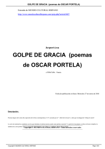 GOLPE DE GRACIA (poemas de OSCAR PORTELA)