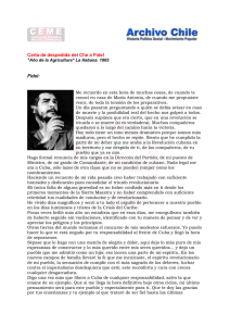 1965 Carta de despedida del Che Guevara a Fidel