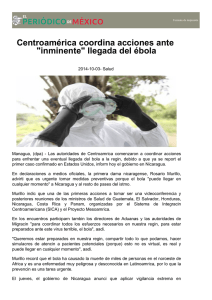Centroamérica coordina acciones ante "inminente" llegada del ébola