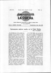 La Quena. Año VIII, Nº 47, 1927 - Instituto Nacional de Musicología