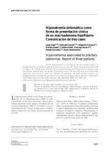 Hyponatremia associated to pituitary adenomas: Report of three