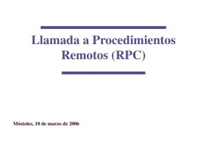 Presentación de RPCs