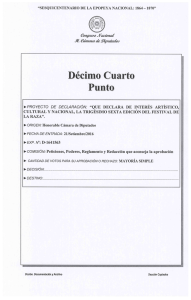 Consideración del Proyecto de Declaración