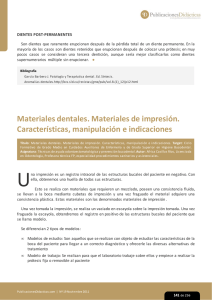 Materiales dentales. Materiales de impresion. Caracteristicas