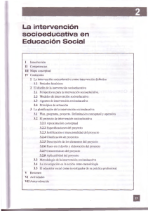 Capitulo 2- La intervencion socioeducativa en Educacion Social