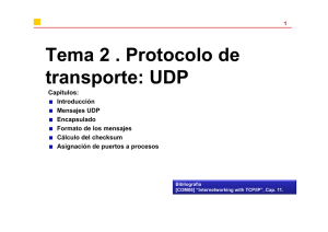 Tema 2 . Protocolo de transporte: UDP