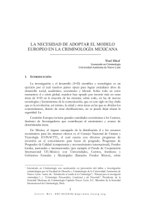 La necesidad de adoptar el modelo europeo en la Criminología