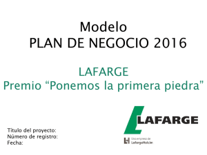 Plan de negocio - Ponemos la primera piedra