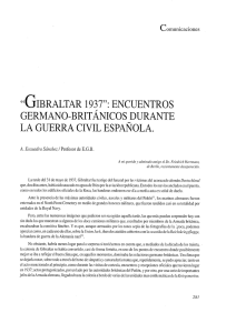 "Gibraltar 1937: encuentros germano