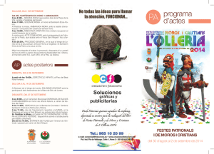 programa d`actes - Ajuntament de L`Olleria