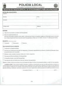 Solicitud estacionamiento para minusválidos