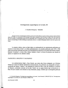 investigaciones arqueológicas en Levante, III