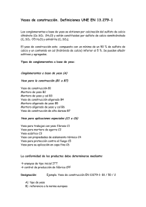 Yesos de construcción. Definiciones UNE EN 13.279-1