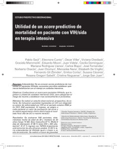 utilidad de un score predictivo de mortalidad en paciente con viH