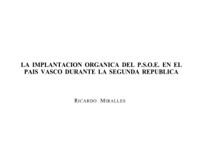 La implantación orgánica del PSOE en el País Vasco durante la