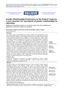 Gender Relationship Preferences in the School Contexts: A new