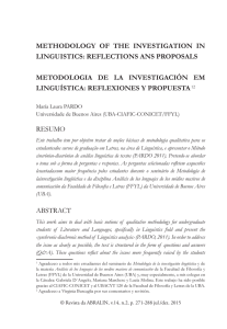 METHODOLOGY OF THE INVESTIGATION IN LINGUISTICS