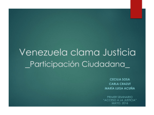 Venezuela clama justicia por Cecilia Sosa