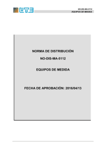 NO-DIS-MA-5112 equipos de medida