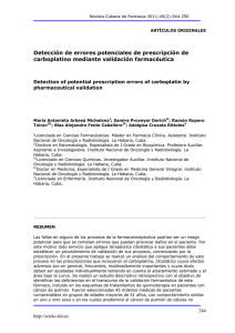 Detección de errores potenciales de prescripción de carboplatino