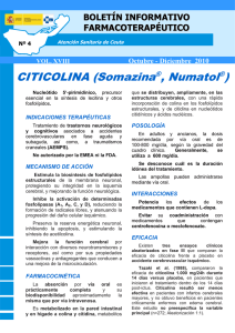 CITICOLINA (Somazina®, Numatol®)