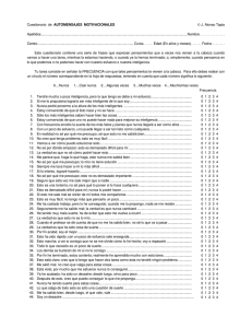 Cuestionario de AUTOMENSAJES MOTIVACIONALES © J. Alonso