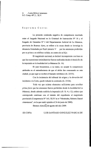 A , Laura Silvia s/ amenazas SC Comp. 497, L. XLV. Suprema Corte