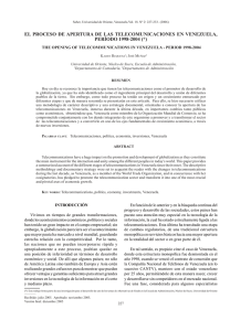apertura de las telecomunicaciones en Vzla