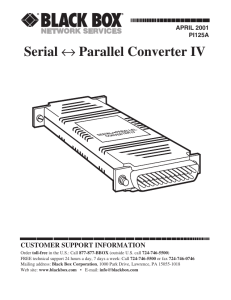 Serial ↔ Parallel Converter IV