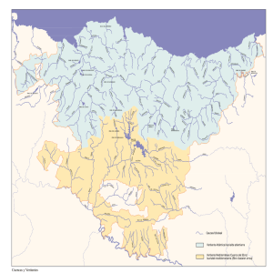 Agua. Delimitaciones de Cuencas y vertientes de la CAPV