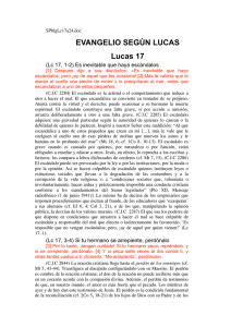 EVANGELIO SEGÚN LUCAS Lucas 17 - Etica e Scienza