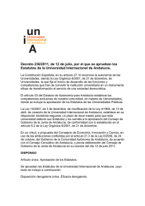 Estatutos de la Universidad Internacional de Andalucía