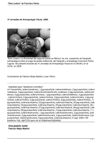 "Bola Ludens" de Francisco Palma - Jornadas de Antropología Visual