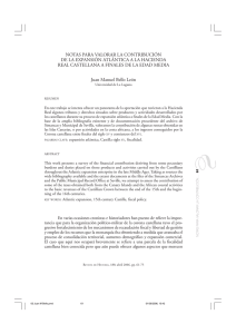 Notas para valorar la contribución de la expansión atlántica a la