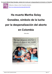 Ha muerto Martha Solay González, símbolo de la