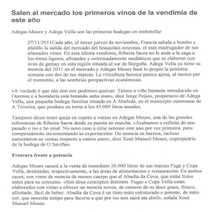 Salen al mercado los primeros vinos de la vendimia de