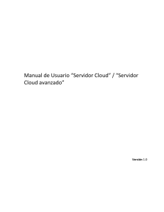 Manual de Usuario “Servidor Cloud”