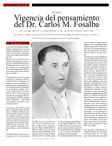 Vigencia del pensamiento del Dr. Carlos M. Fosalba