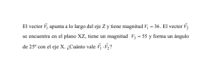 El vector 1 V apunta a lo largo del eje Z y tiene magnitud 1 V = . El