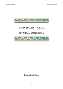 henry david thoreau pequeña antologia