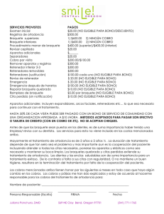 SERVICIOS PROVISTOS PAGOS Examen inicial $20.00 (NO