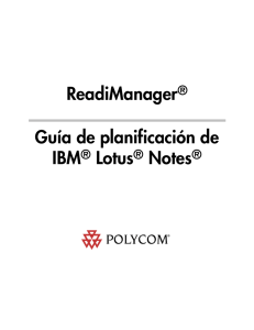 ReadiManager® Guía de planificación de IBM® Lotus® Notes®