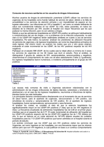 Consumo de recursos sanitarios en los usuarios de drogas